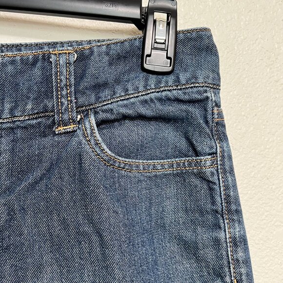 Banana Republic Double Button Wide Leg Boot Cut Women's Blue Jeans Size 10 - Picture 9 of 16